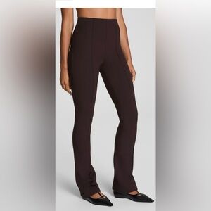 Spanx micro flare ponte pant, truffle brown size med